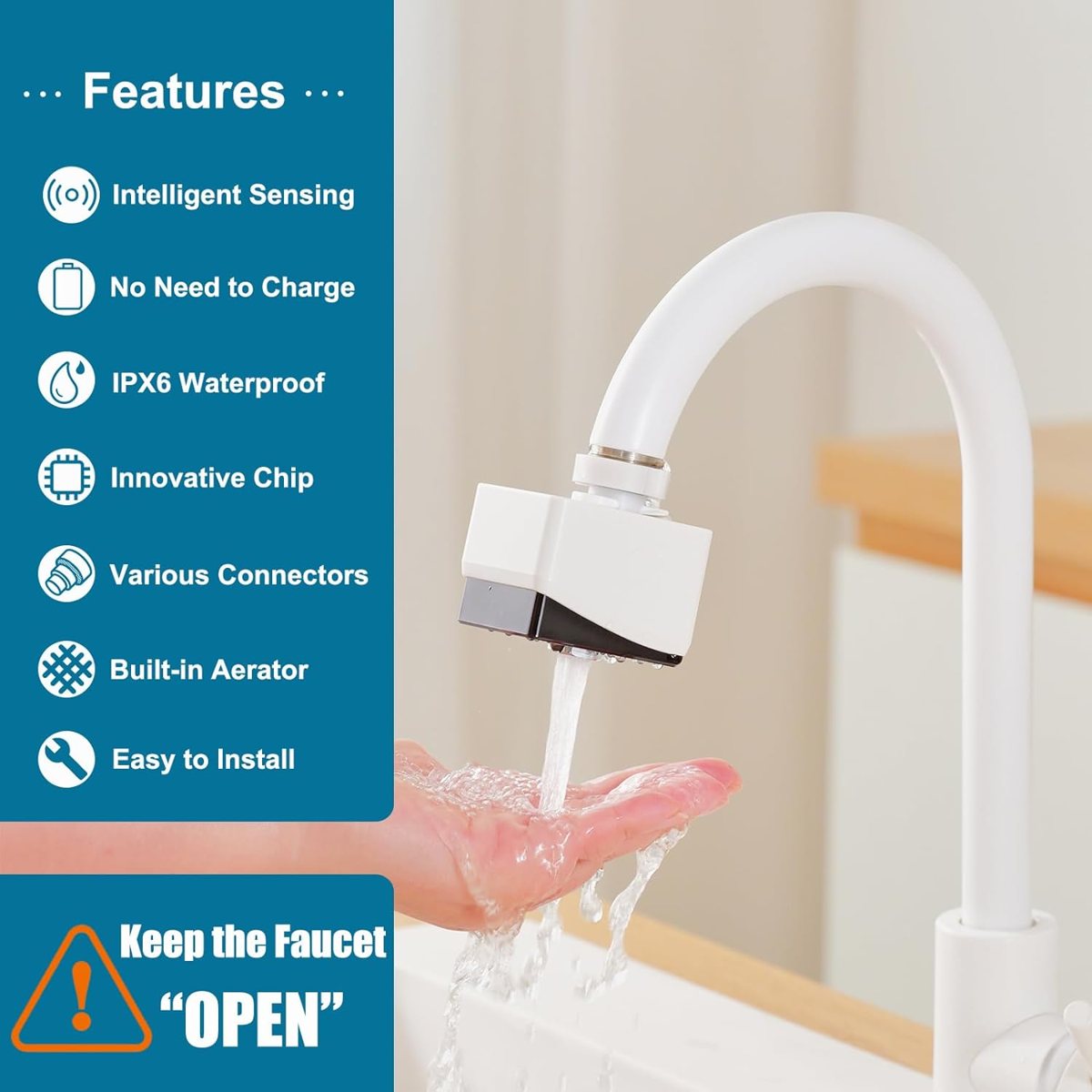 TUODI SR series touchless faucet adapter features
