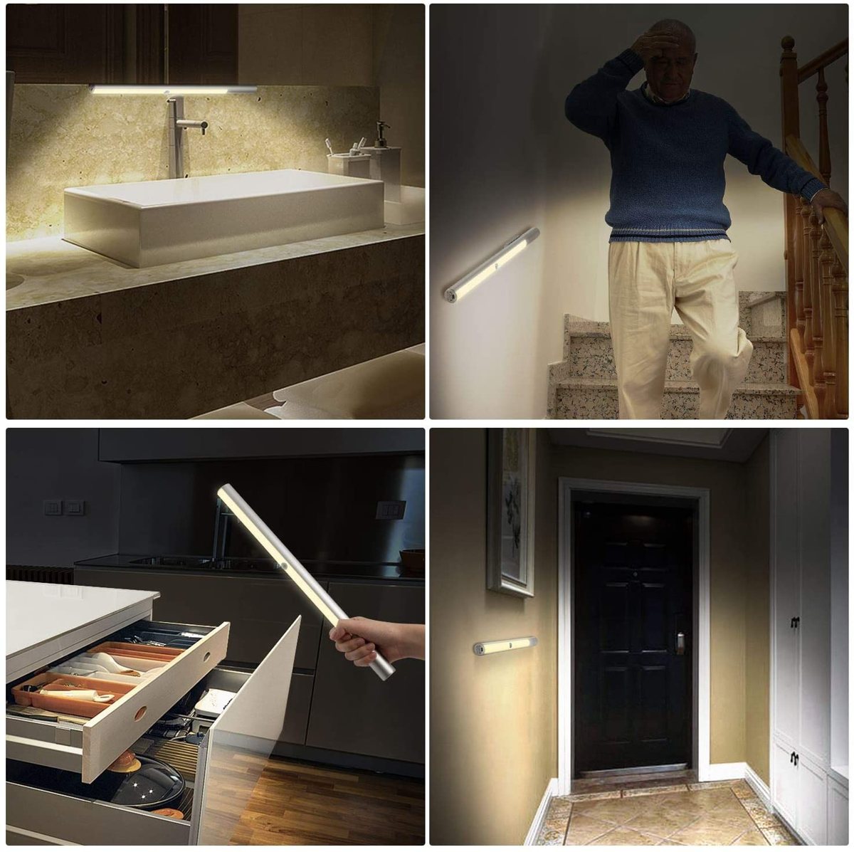 TDL-6108A sensor light in bathroom, stairs, drawer and entry applications