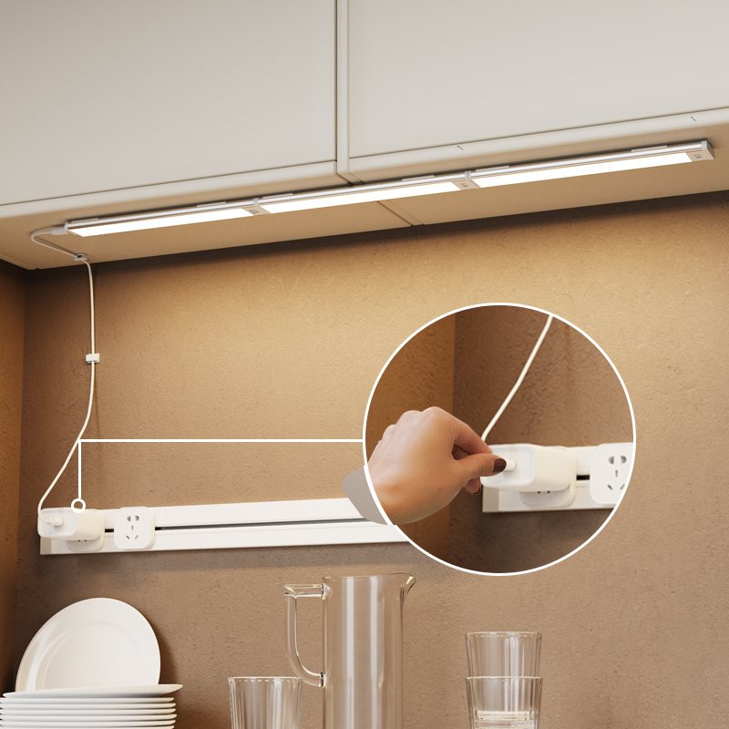 TDL-6110XRF-DJ spliceable remote control cabinet lights installed under kitchen cabinets